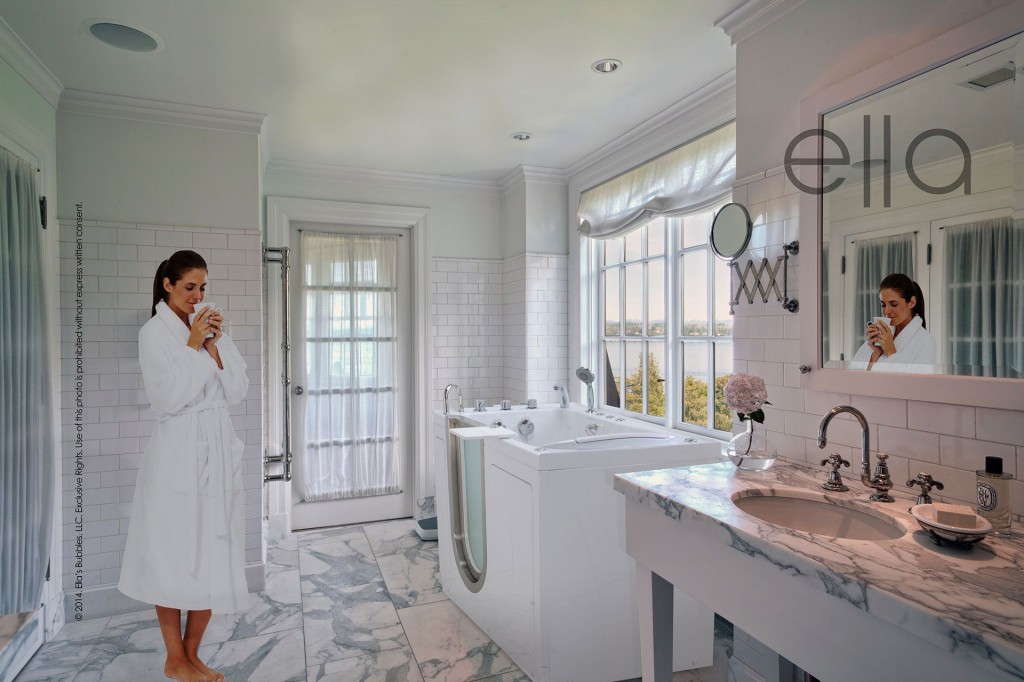 Adding a Walk In Bathtub to your full bathroom remodel brings all the amenities to life