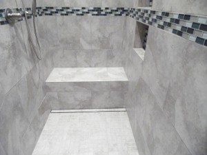 barrier free shower with linear drain in Mechanicsburg, pa