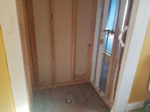 removing a fiberglass shower surround in Gettysburg, PA