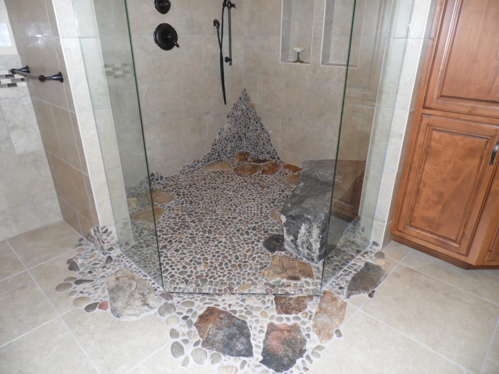 stationary heavy glass with tile shower in Thompsontown, Pennsylvania