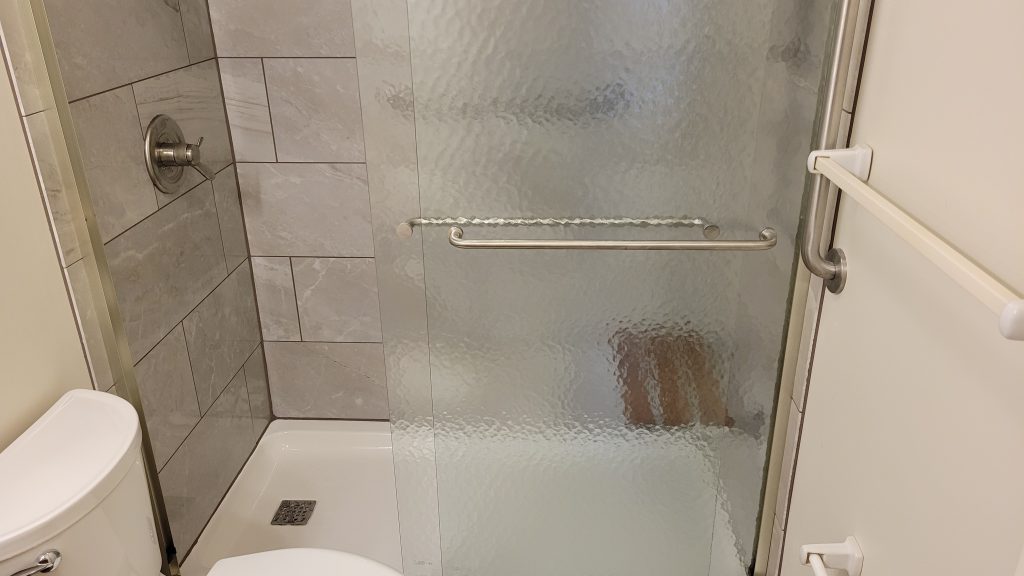 Tub to shower conversion in Harrisburg, Pennsylvania.